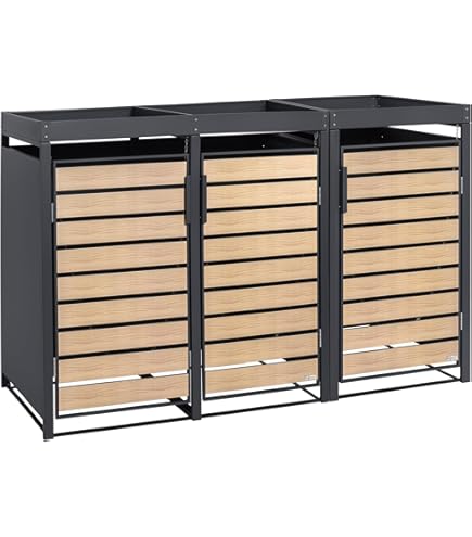 ESTEXO Mülltonnenbox Mülltonnenverkleidung mit Deckel